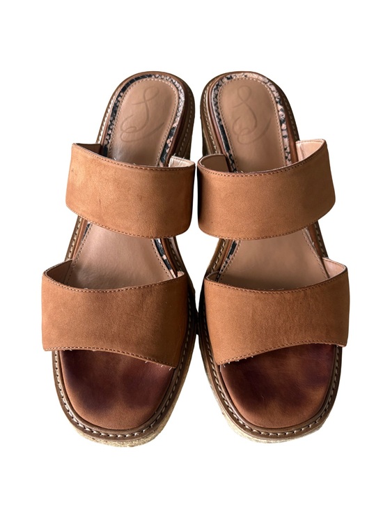 Sam Edelman Shoes - Sam Edelman Luca Platform Espadrilles brown leather size 9.5